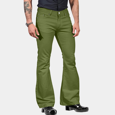 Linn - Pantalones acampanados retro para hombre