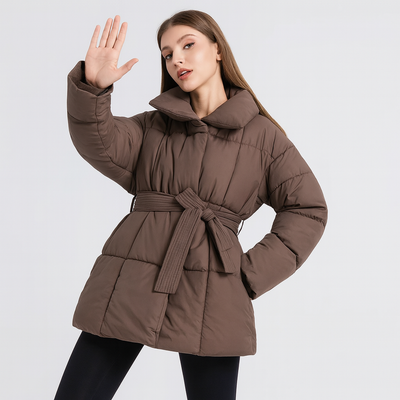 Abrigo tendencia de invierno para mujer con cinturon ajustable - Freja