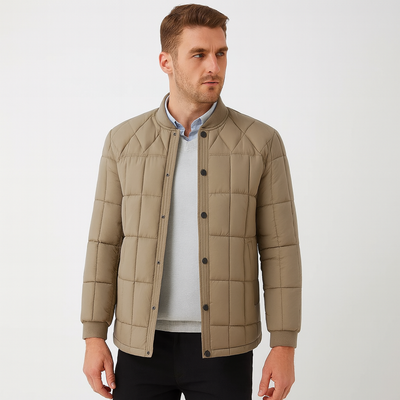 Chaqueta acolchada ligera para hombre en beige - Noud