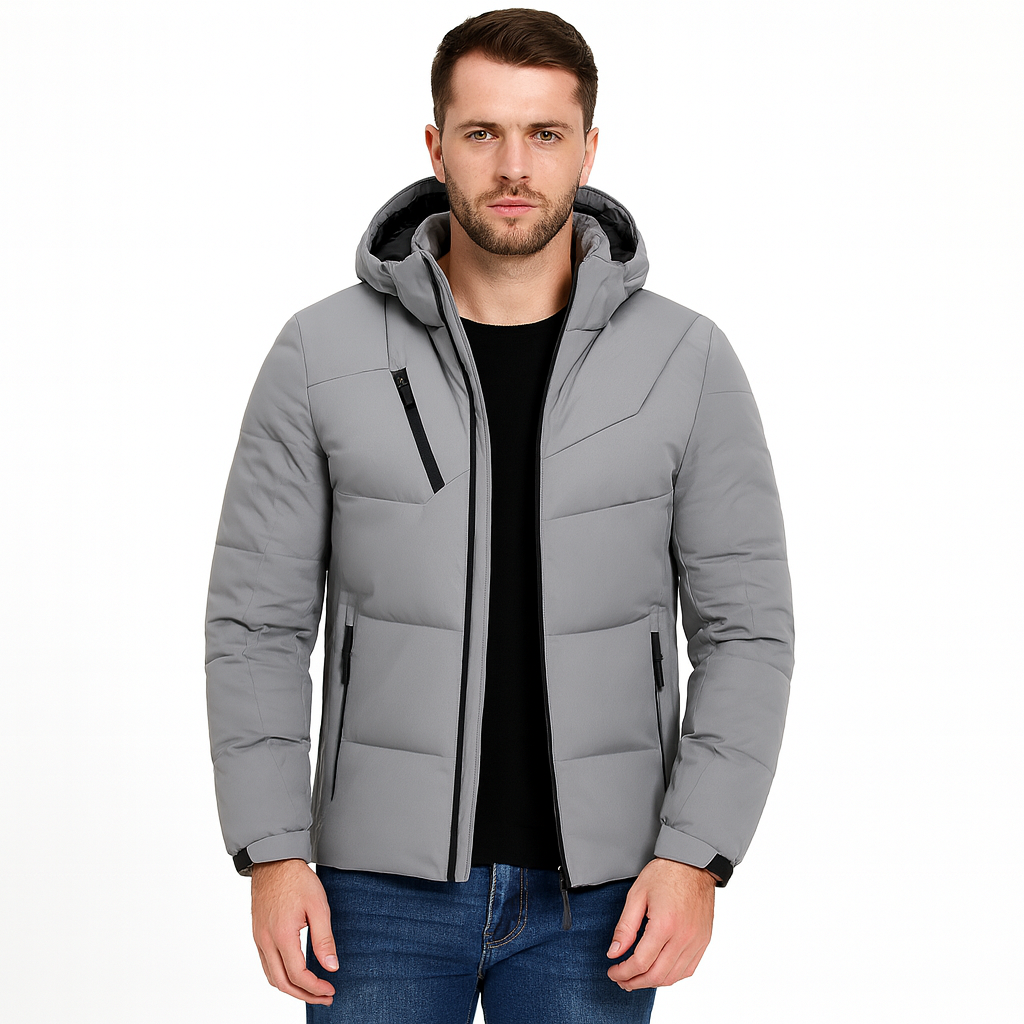 Chaqueta acolchada con capucha y diseño urbano - Narel