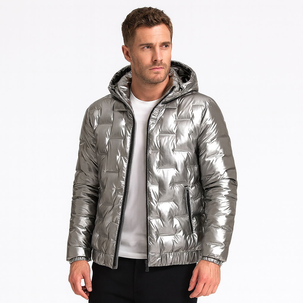 Chaqueta acolchada con capucha para hombre - Luuk