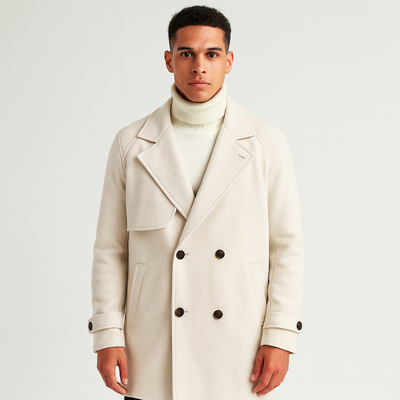 Abrigo largo de lana para hombre - Armand
