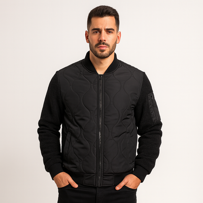 Cazadora bomber para hombre de tejido mixto vegano - Auren