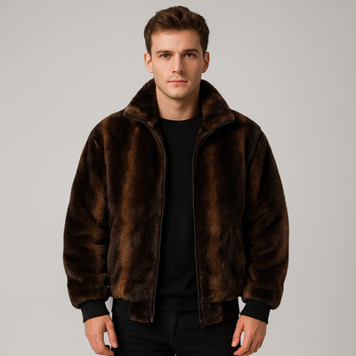 Chaqueta de pelo sintetico para hombre estilo lujoso - Eryon