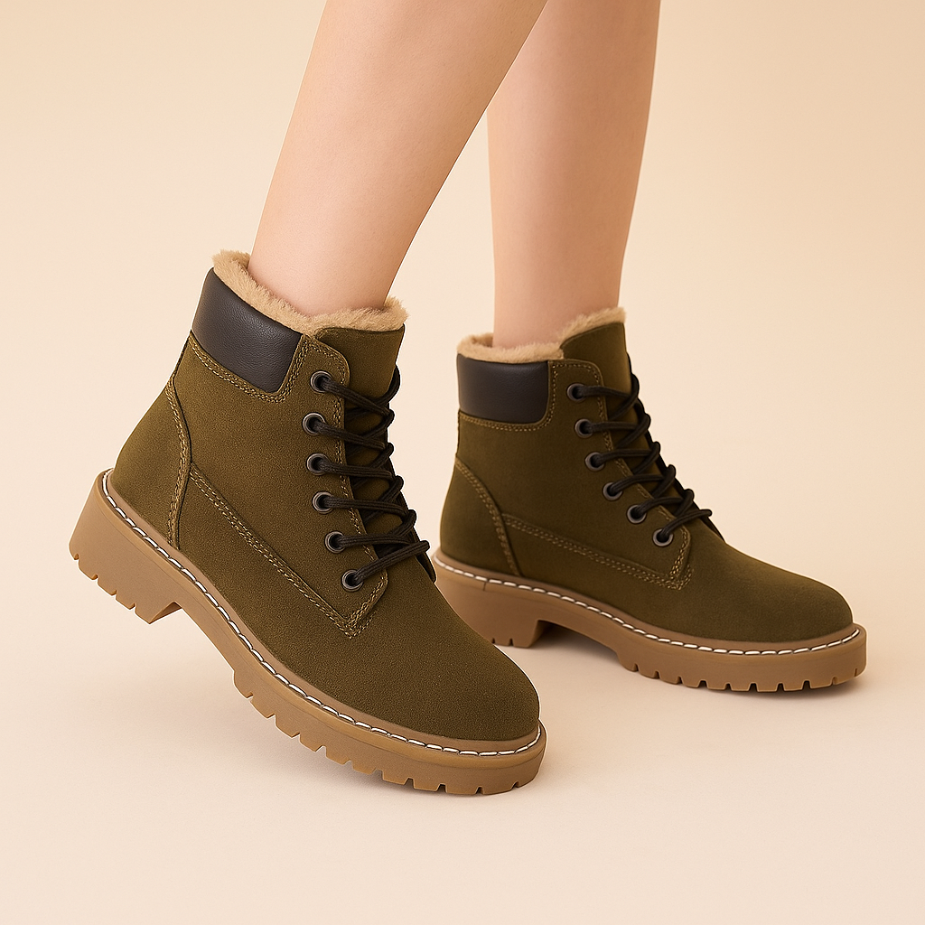 Botas para mujer efecto ante con interior cálido - Nerelis