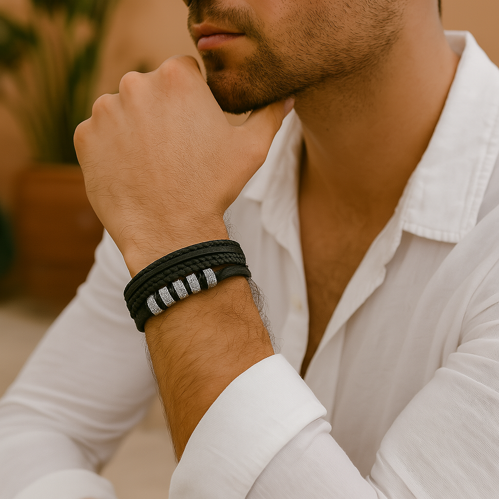 Regal Vintage - Pulsera de cuero de lujo