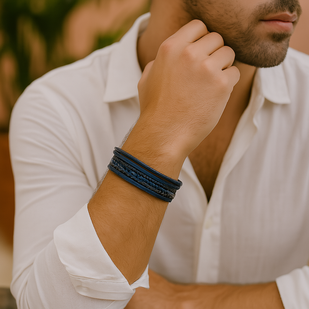 Timeless Vintage - Pulsera de cuero de lujo