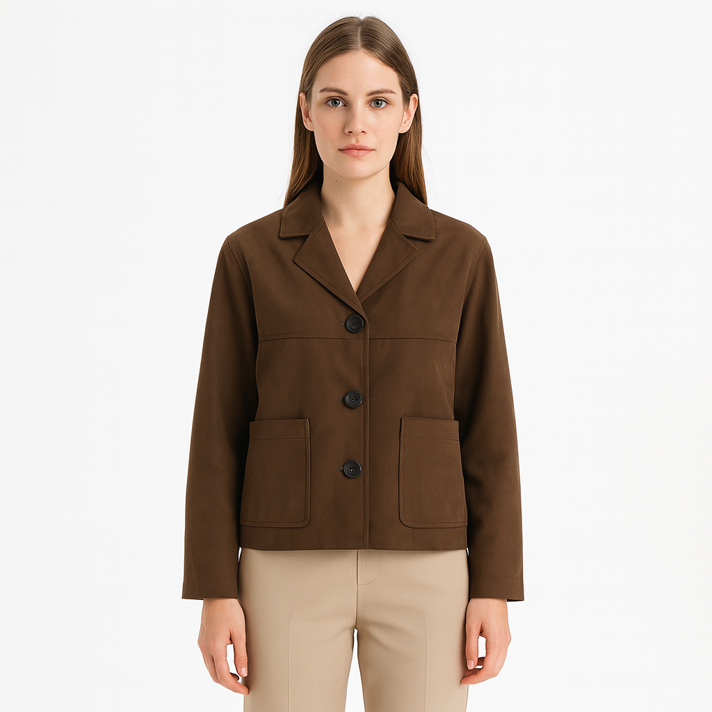 Chaqueta corta de ante para mujer - Maeris