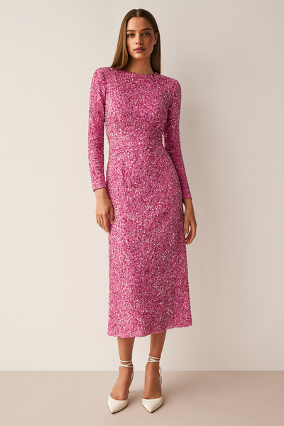 Vestido de fiesta para mujer con lentejuelas  - Elissa