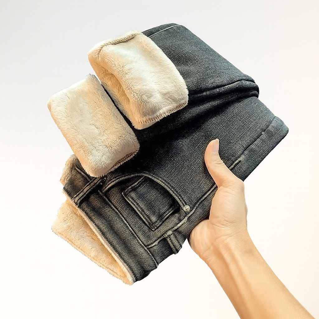 Pantalón para mujer efecto térmico con forro polar - Aurelise