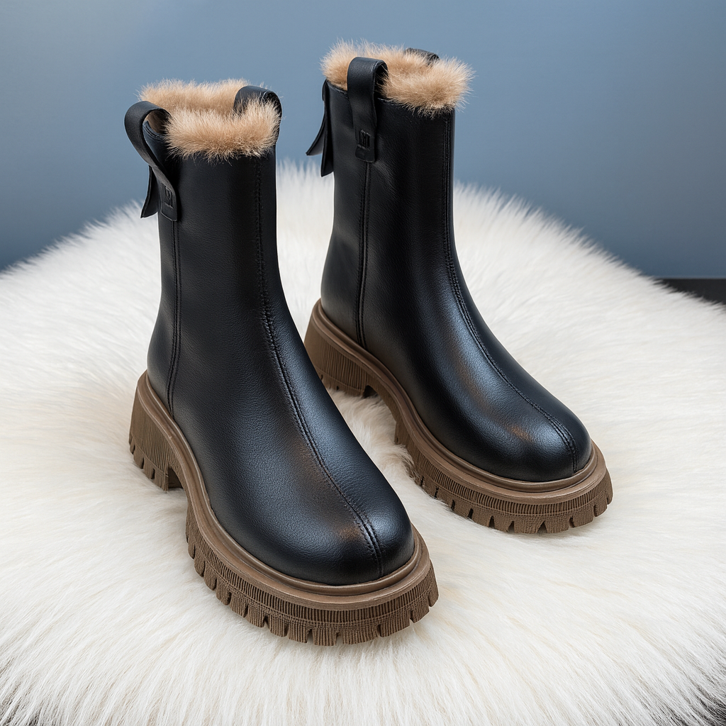 Botines para mujer estilo robusto con interior afelpado - Maeryn