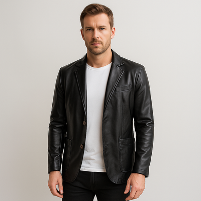 Chaqueta para hombre efecto piel lisa - Maël