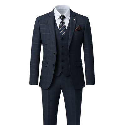 Traje de hombre con patrón a cuadros - Silvano