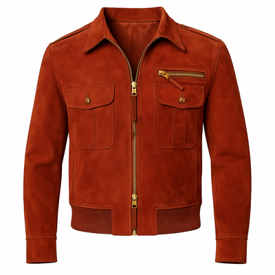 Chaqueta hombre ante sintético cremallera bolsillos - Laurent