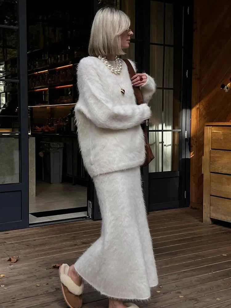 Conjunto de punto para mujer con textura suave - Eliane