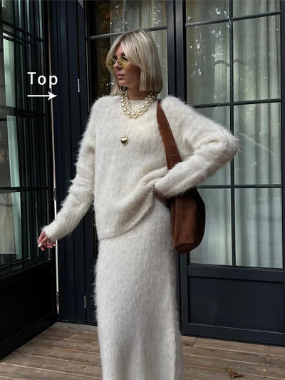 Conjunto de punto para mujer con textura suave - Eliane