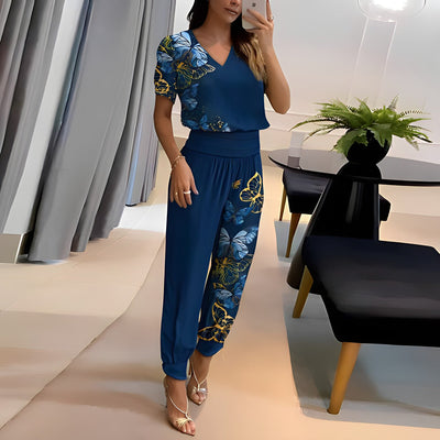 Blusana - Conjunto de blusa y pantalón de moda con cobertura para el vientre.