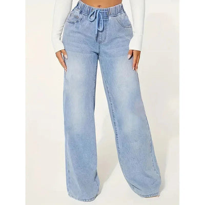 Pantalon vaquero mujer ancho talle alto - Amandine