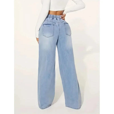 Pantalon vaquero mujer ancho talle alto - Amandine