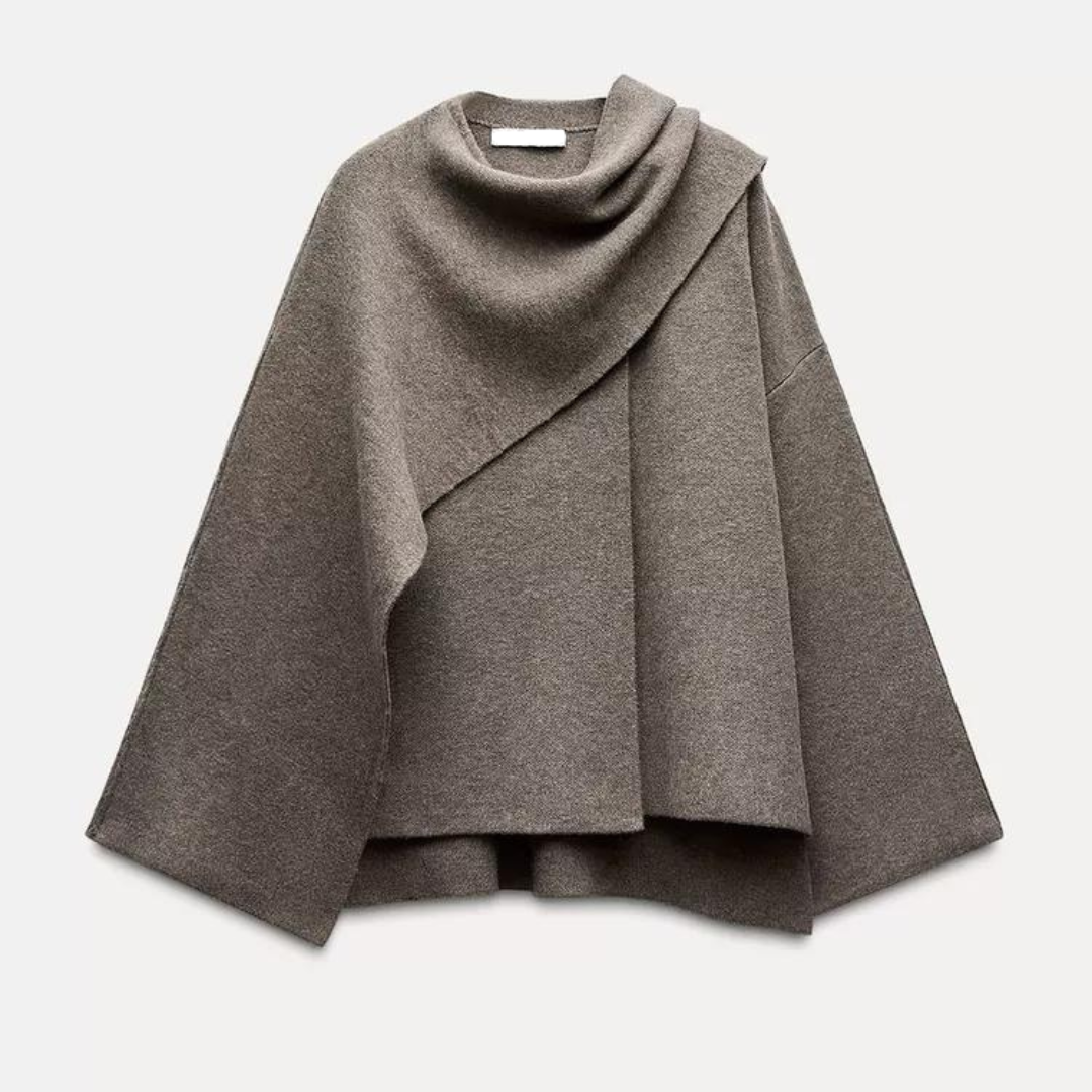 Capa mujer elegante corte moderno tejido suave - Doriane
