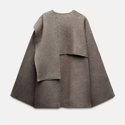 Capa mujer elegante corte moderno tejido suave - Doriane