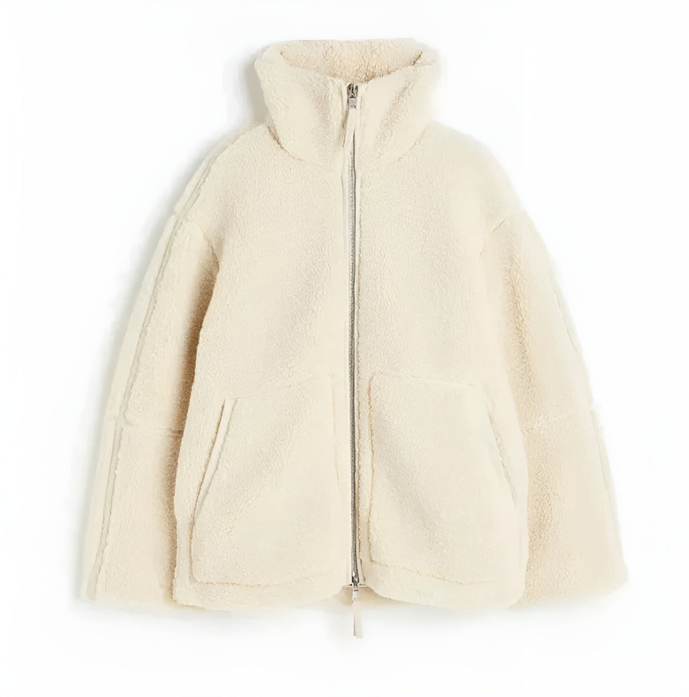 Chaqueta oversized mujer calida con cremallera - Selindra