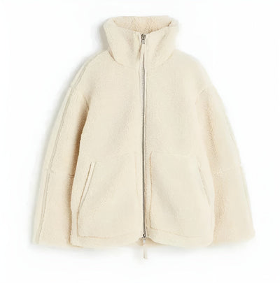 Chaqueta oversized mujer calida con cremallera - Selindra