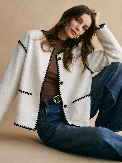 Chaqueta polar para mujer con ribetes - Annalise