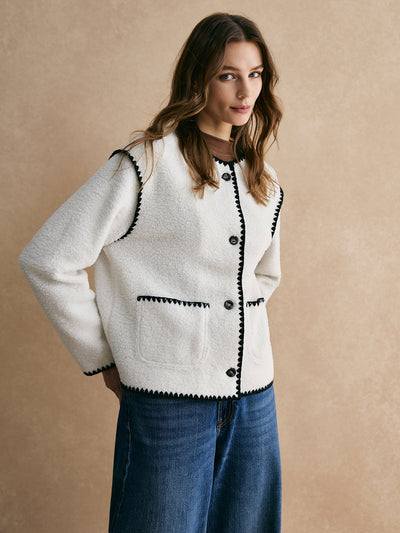 Chaqueta polar para mujer con ribetes - Annalise