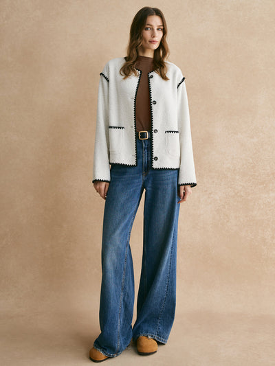Chaqueta polar para mujer con ribetes - Annalise