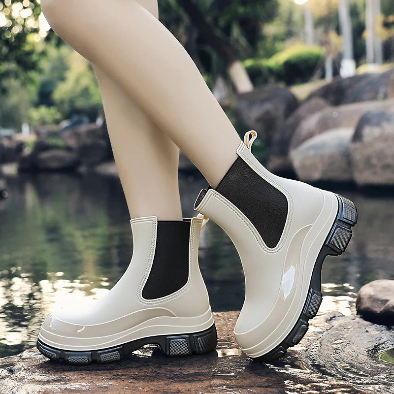 Botas mujer impermeables suela gruesa elasticas - Liora