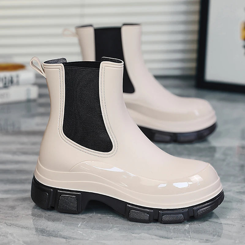Botas mujer impermeables suela gruesa elasticas - Liora