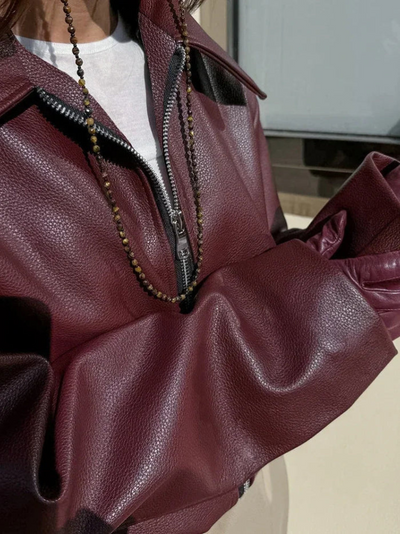 Chaqueta mujer efecto piel vegana estilo premium - Maelle