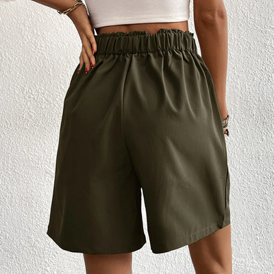 Pantalon corto mujer cintura alta con botones - Mariana