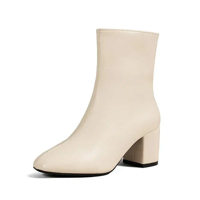 Botines mujer piel vegana tacon medio - Yiva