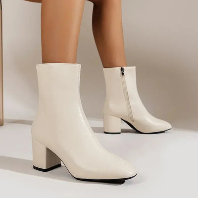 Botines mujer piel vegana tacon medio - Yiva