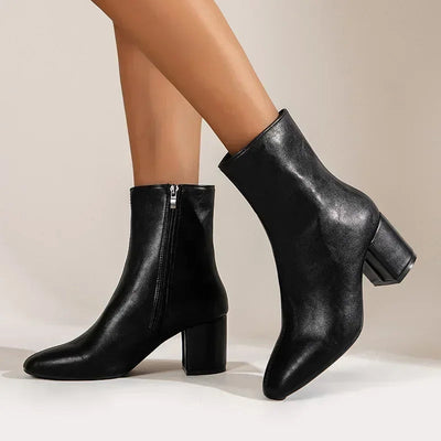 Botines mujer piel vegana tacon medio - Yiva