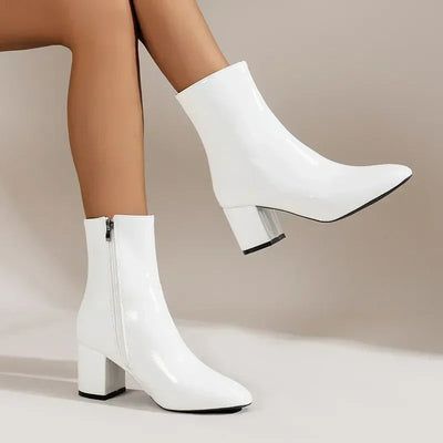 Botines mujer piel vegana tacon medio - Yiva