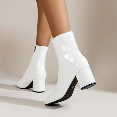 Botines mujer piel vegana tacon medio - Yiva