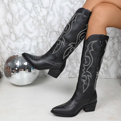 Botas cowboy de cuero para mujer - Nereyda