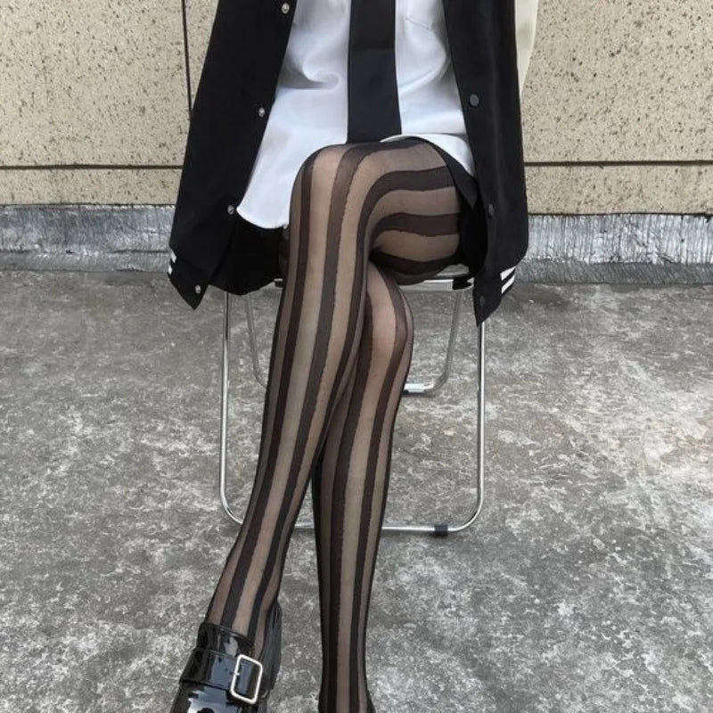 Medias mujer con rayas verticales - Elara
