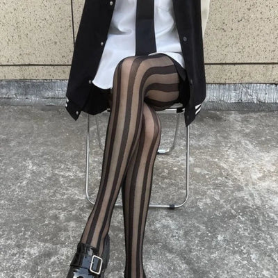 Medias mujer con rayas verticales - Elara