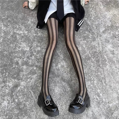 Medias mujer con rayas verticales - Elara