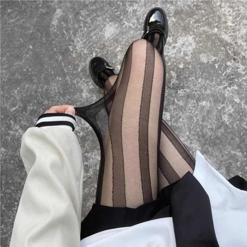 Medias mujer con rayas verticales - Elara