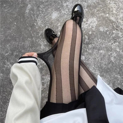 Medias mujer con rayas verticales - Elara