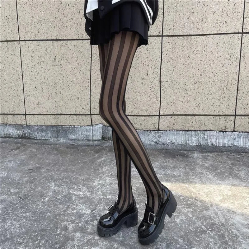 Medias mujer con rayas verticales - Elara