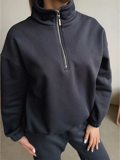 Conjunto deportivo mujer con cremallera y cuello alto - Marvi