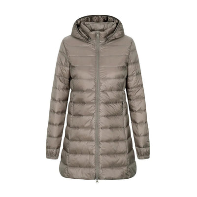 Chaqueta mujer acolchado largo con capucha - Yvette
