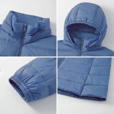 Chaqueta mujer acolchado largo con capucha - Yvette