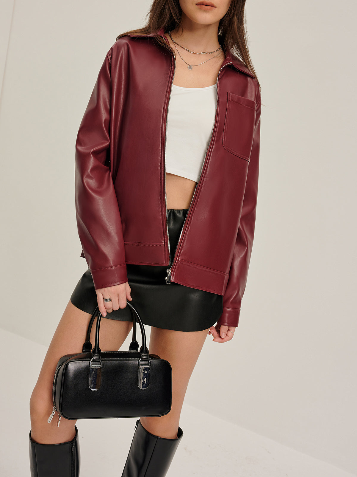 Elegante chaqueta de mujer con cremallera - Carolina